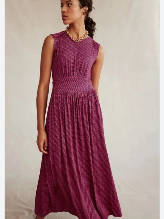 Boden Dresses & Skirts - Boden Thea Sleeveless Midi Dress in Flame Scarlet, Arc Geo, 10 R